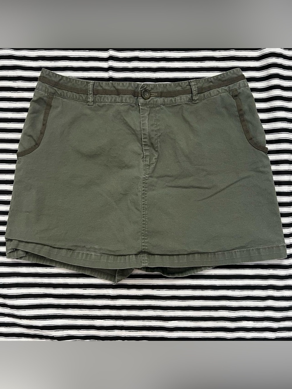 Dockers Olive Green Casual Skirt